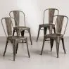 Buy X4 Dining chair Bistrot Metalix industrial design Metal - New Edition  Metallic bronze 60449 - prices